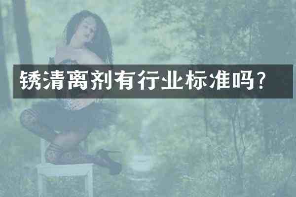 锈清离剂有行业标准吗?