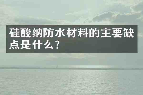 硅酸纳防水材料的主要缺点是什么?