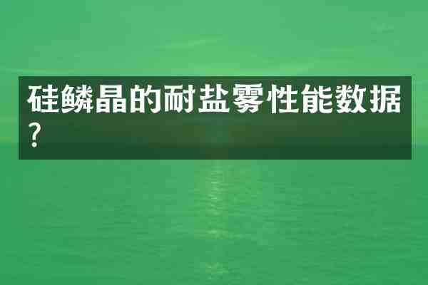 硅鳞晶的耐盐雾性能数据?