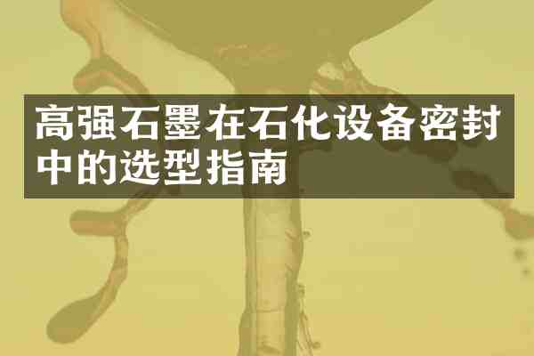 高强石墨在石化设备密封中的选型指南