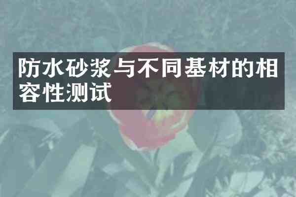 防水砂浆与不同基材的相容性测试