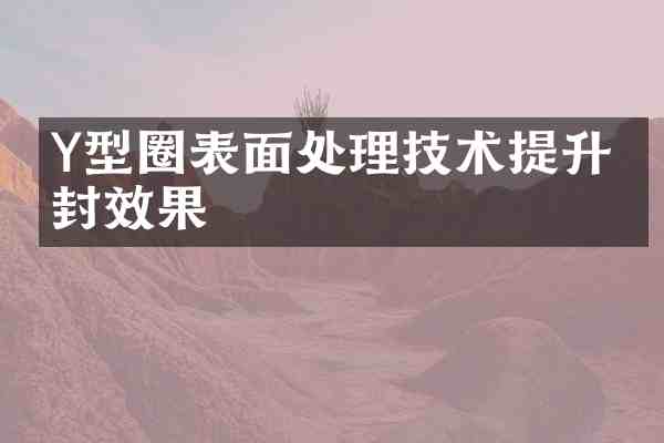 Y型圈表面处理技术提升密封效果