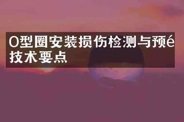 O型圈安装损伤检测与预防技术要点