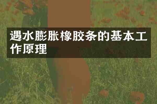 遇水膨胀橡胶条的基本工作原理