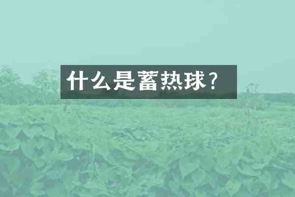 什么是蓄热球?