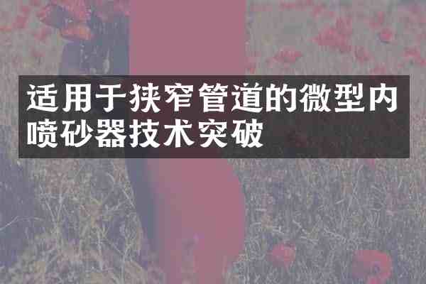 适用于狭窄管道的微型内喷砂器技术突破