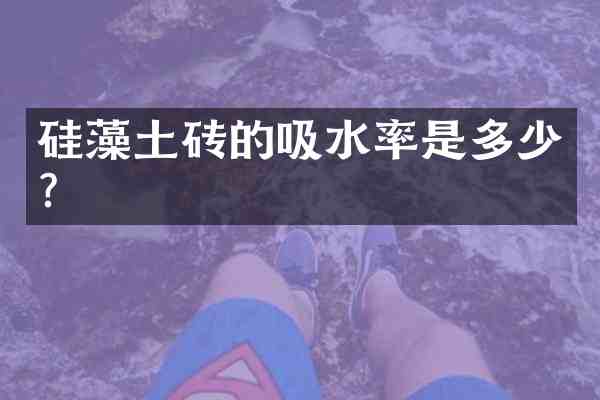 硅藻土砖的吸水率是多少?