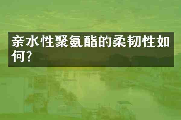 亲水性聚氨酯的柔韧性如何?