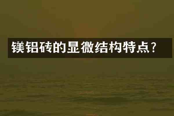 镁铝砖的显微结构特点?