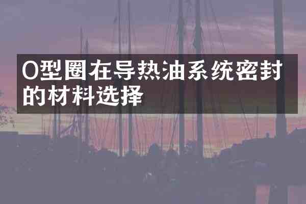 O型圈在导热油系统密封中的材料选择