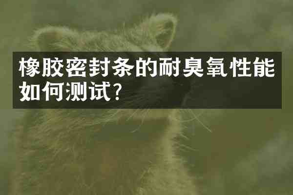 橡胶密封条的耐臭氧性能如何测试?