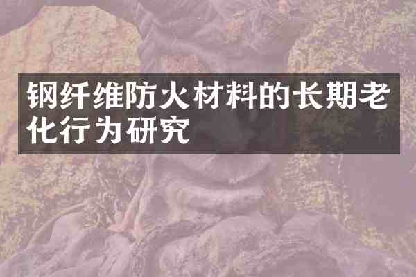 钢纤维防火材料的长期老化行为研究