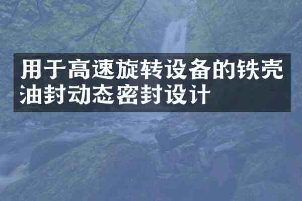用于高速旋转设备的铁壳油封动态密封设计