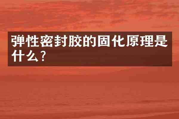 弹性密封胶的固化原理是什么?