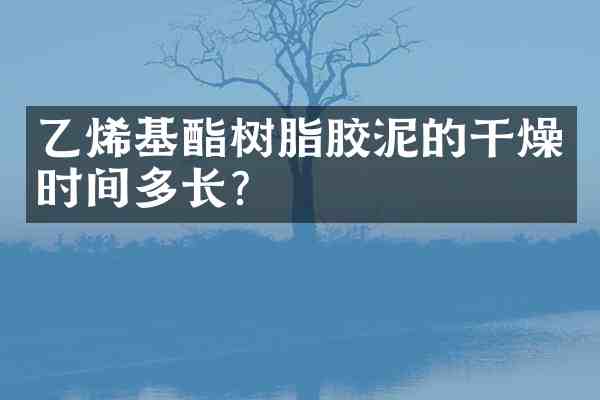 乙烯基酯树脂胶泥的干燥时间多长?