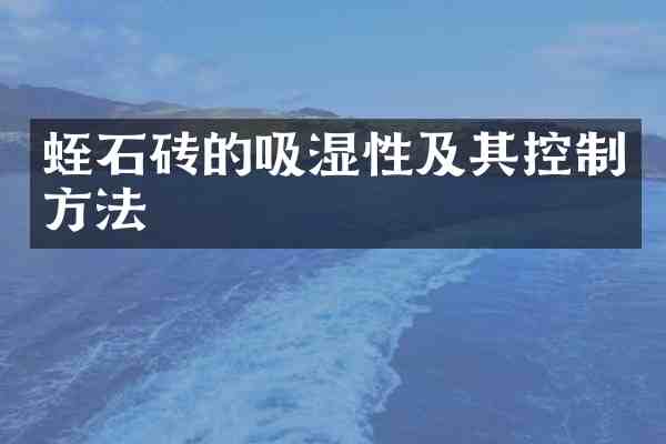 蛭石砖的吸湿性及其控制方法