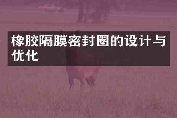 橡胶隔膜密封圈的设计与优化