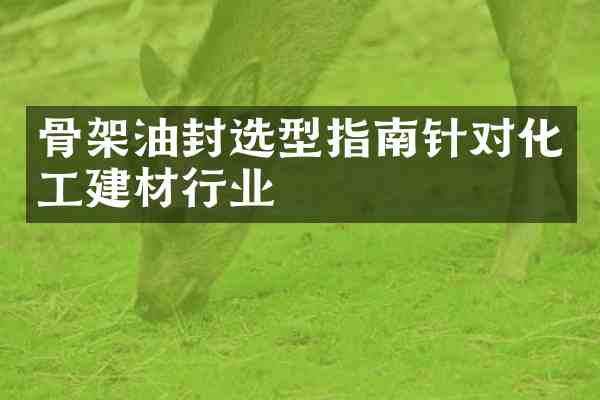 骨架油封选型指南针对化工建材行业