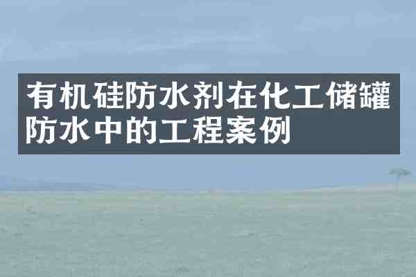 有机硅防水剂在化工储罐防水中的工程案例