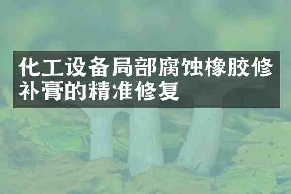 化工设备局部腐蚀橡胶修补膏的精准修复