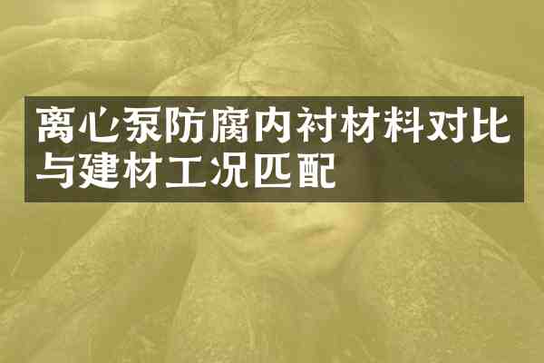 离心泵防腐内衬材料对比与建材工况匹配