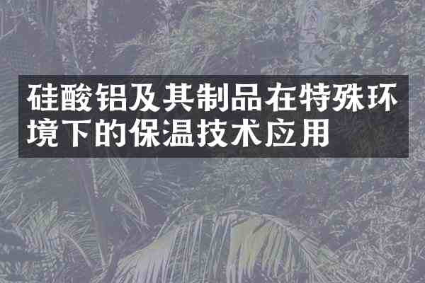 硅酸铝及其制品在特殊环境下的保温技术应用