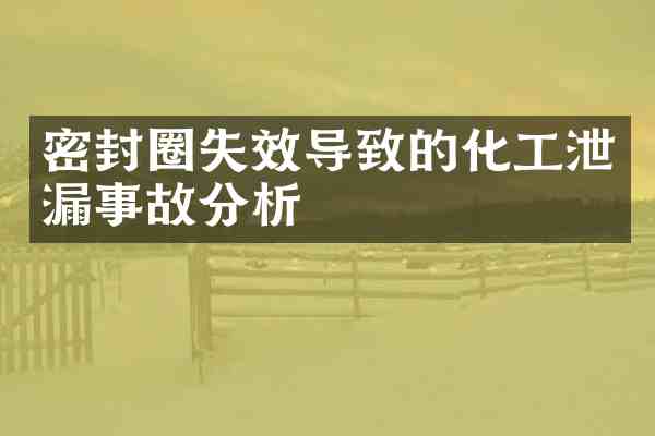 密封圈失效导致的化工泄漏事故分析