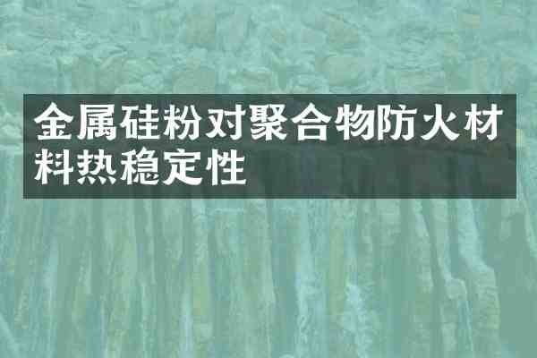 金属硅粉对聚合物防火材料热稳定性