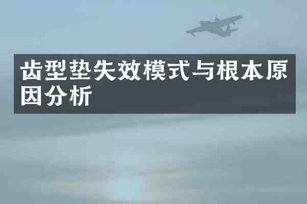 齿型垫失效模式与根本原因分析