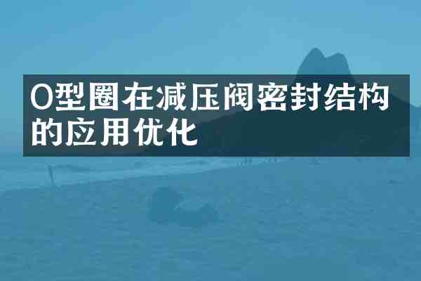 O型圈在减压阀密封结构中的应用优化