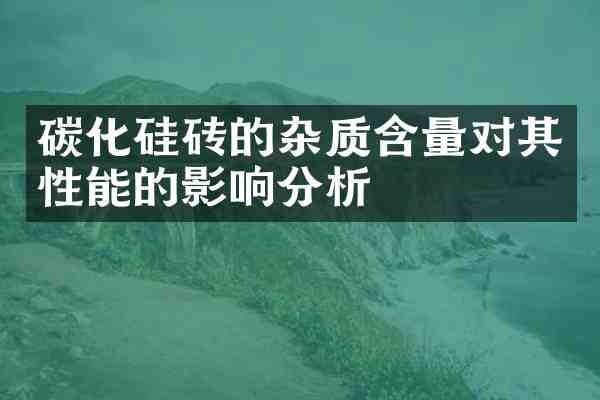 碳化硅砖的杂质含量对其性能的影响分析