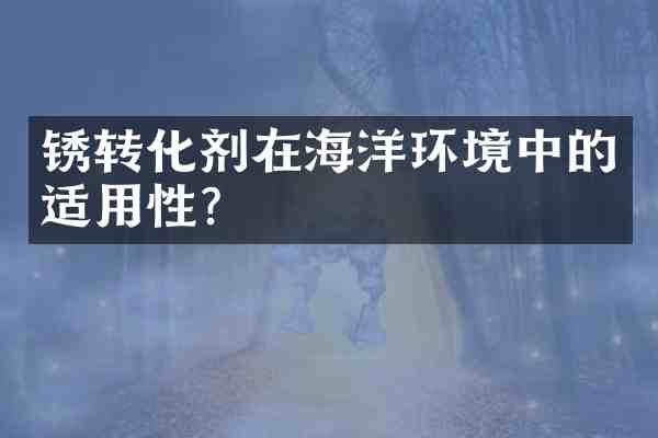 锈转化剂在海洋环境中的适用性?