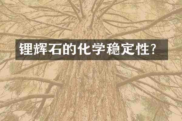 锂辉石的化学稳定性?