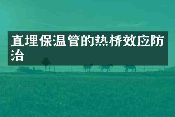直埋保温管的热桥效应防治