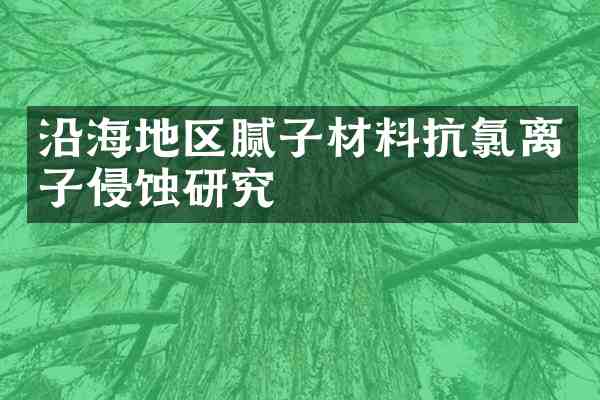 沿海地区腻子材料抗氯离子侵蚀研究