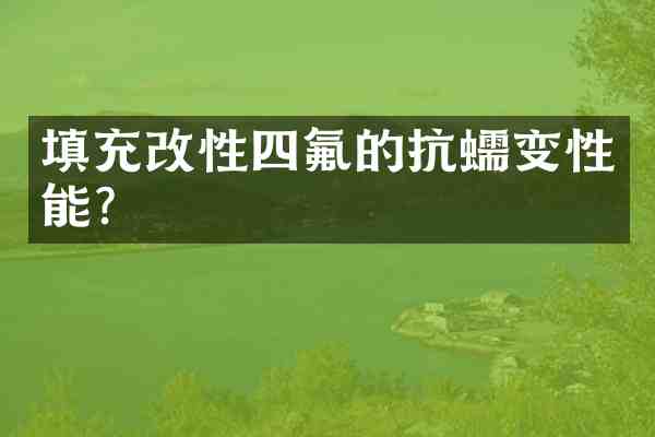 填充改性四氟的抗蠕变性能?