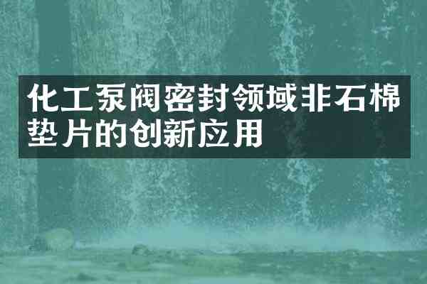 化工泵阀密封领域非石棉垫片的创新应用