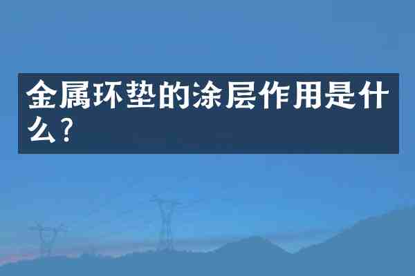 金属环垫的涂层作用是什么?