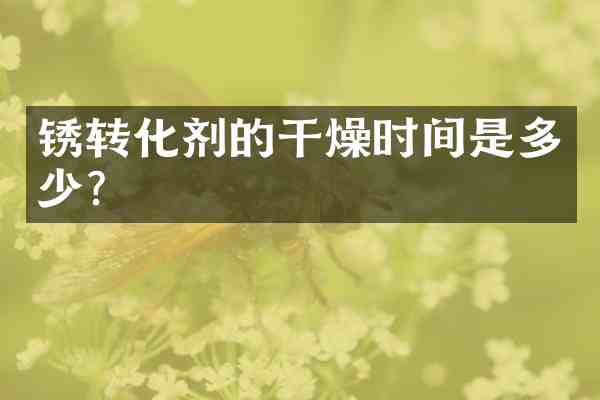 锈转化剂的干燥时间是多少?