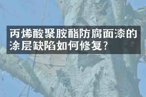 丙烯酸聚胺酯防腐面漆的涂层缺陷如何修复?