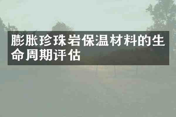 膨胀珍珠岩保温材料的生命周期评估