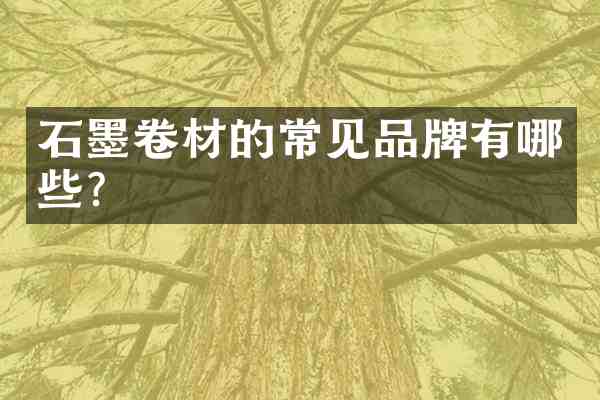 石墨卷材的常见品牌有哪些?