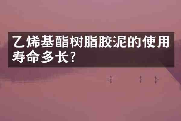 乙烯基酯树脂胶泥的使用寿命多长?