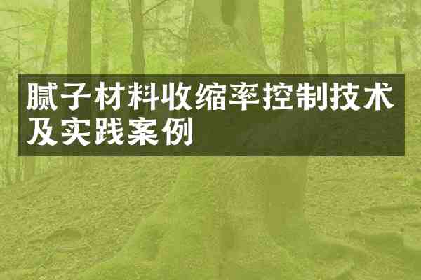 腻子材料收缩率控制技术及实践案例