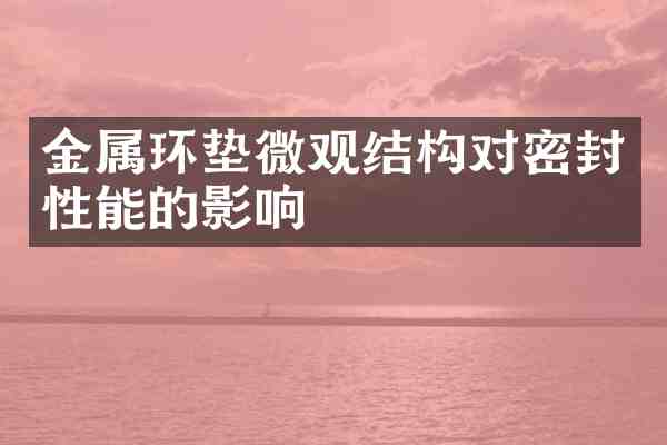 金属环垫微观结构对密封性能的影响