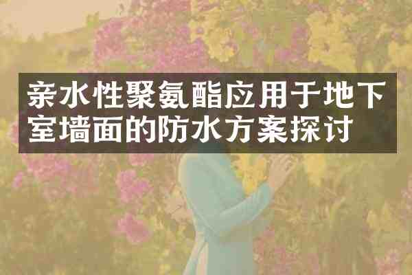 亲水性聚氨酯应用于地下室墙面的防水方案探讨