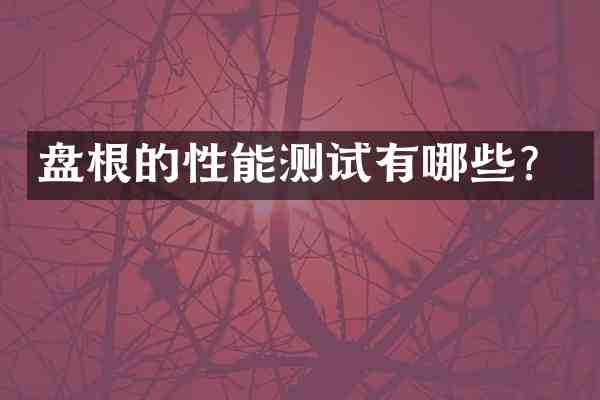 盘根的性能测试有哪些?