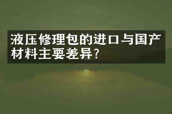 液压修理包的进口与国产材料主要差异？