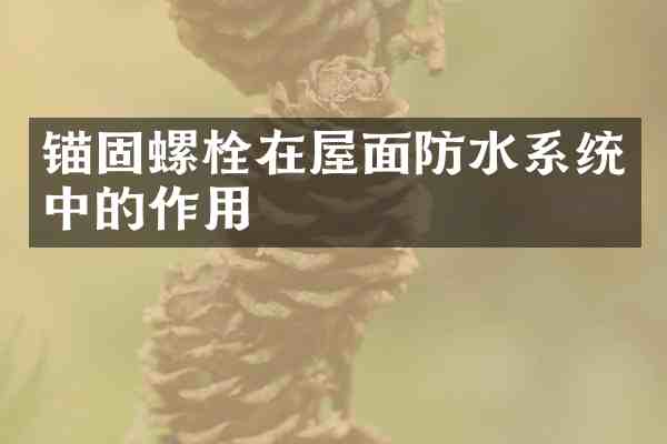 锚固螺栓在屋面防水系统中的作用
