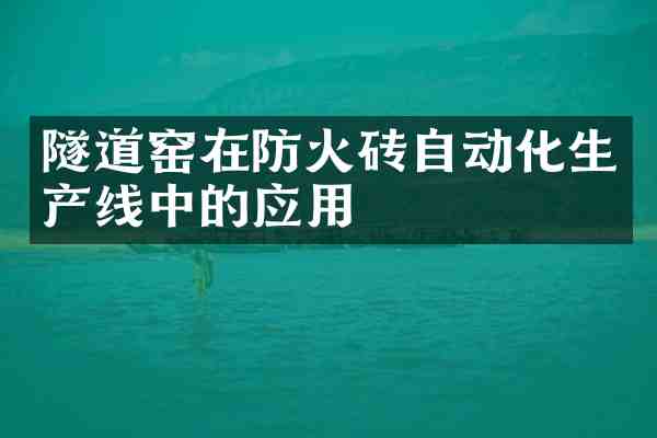 隧道窑在防火砖自动化生产线中的应用